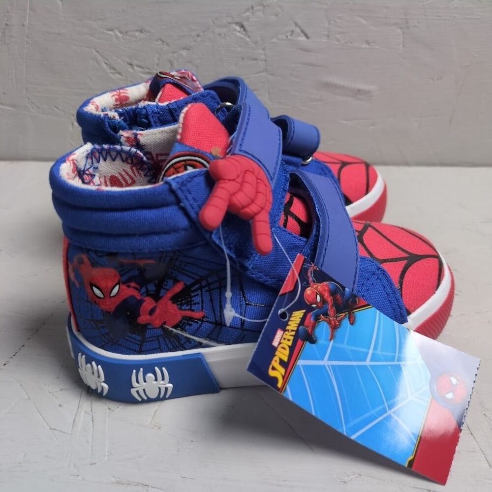 NEW Marvel Spidey and Friends High Top Shoes Toddler Size 7 Ground Up